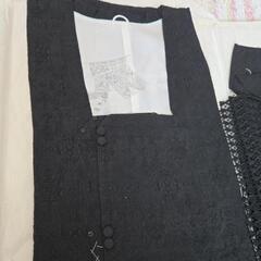 未使用 昭和レトロ 着物 羽織 黒 ストール？付きの画像