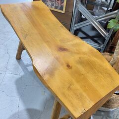 A17①★無垢材テーブル★コーヒーテーブル センターテーブル W107cm ナチュラル 置台 花台 コンソールテーブル