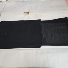 未使用 昭和レトロ 着物  黒 薄手 家紋入り