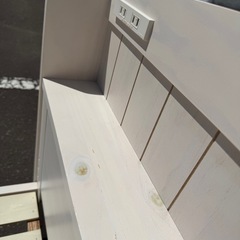 美原店　A スモール シングルベッド　コンセント付き　カントリー風の画像