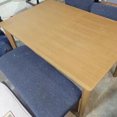 新城家具　ダイニングテーブルセット　ケナフ121　中古　リサイクルショップ宮崎屋住吉店25.4.17の画像