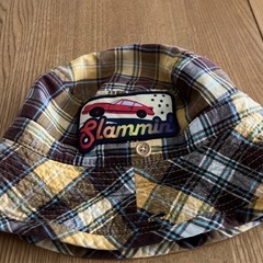 Slammin' チェック柄 キッズ ベビー 2WAYハット　52㎝の画像