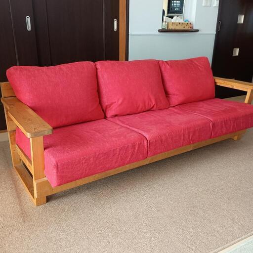 デニムソファ岡山児島デニムSADAMOKU DESIGNレッド 三人掛け奈良 デニムソファ岡山児島デニムSADAMOKU DESIGNレッド 三人掛け奈良