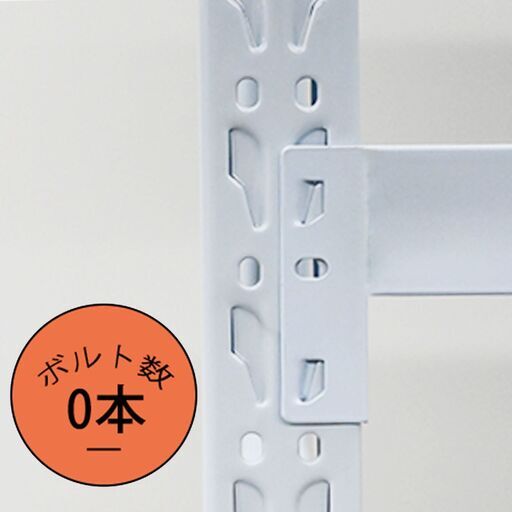 ＜倉庫資材館　福岡倉庫＞ボルトレススチールラック 耐荷重100㎏/段　1200mm  基本タイプ4段