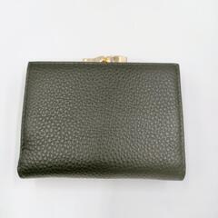三つ折り財布 財布 黒 ヴィヴィアン ブラック レザー がま口 折り財布の画像