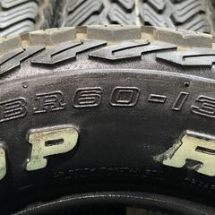 【新品】DUNLOP RADIAL G/T QUALIFIER BR60-13 LOAD RANGE B 13インチ 夏タイヤ 4本 ホワイトレター 希少 当時物 旧車タイヤ　(MTM582)クレジットカード QRコード決済可能の画像