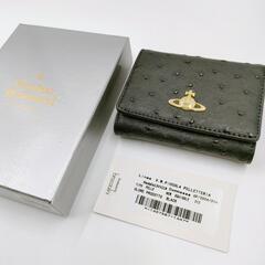 新品未使用 ヴィヴィアン 財布 折り財布 ドット ブラック 黒 レザー がま口の画像