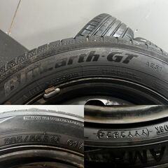 タイヤ未走行に近い 24年製【YK BluEarth-GT AE51 205/55R16】夏タイヤ【VW ゴルフ 純正ホイール 16インチ 6.5J5HPCD112+50】　(KTB200)クレジットカード QRコード決済可能の画像