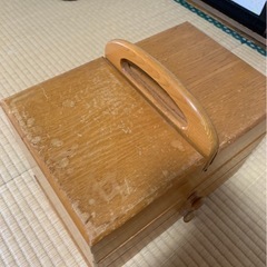 木製の御裁縫箱の画像