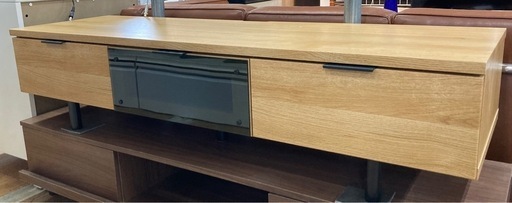 ニトリ ローボード テレビボード 木目 中古