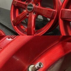 ESSEX EC-17 エセックス 社外ホイール 17インチ 4本 6.5J6HPCD139.7+38 レッド ハイエース キャラバン等 　(MHD366)クレジットカード QRコード決済可能の画像