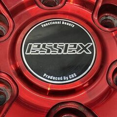 ESSEX EC-17 エセックス 社外ホイール 17インチ 4本 6.5J6HPCD139.7+38 レッド ハイエース キャラバン等 　(MHD366)クレジットカード QRコード決済可能の画像