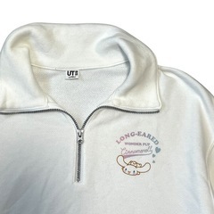 UNIQLO シナモン スウェットハーフジップシャツ 150cmの画像