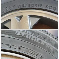 【175/80R15】ホイール・スタッドレスタイヤ4 本パジェロミニ純正、KIXにもの画像