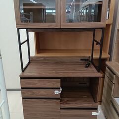 ★ジモティ割あり★  レンジボード ダークブラウン木目 W90×...