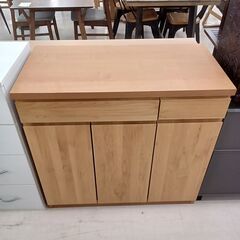 ★ジモティ割あり★  木製収納 キャメル木目 W89×D44.5...