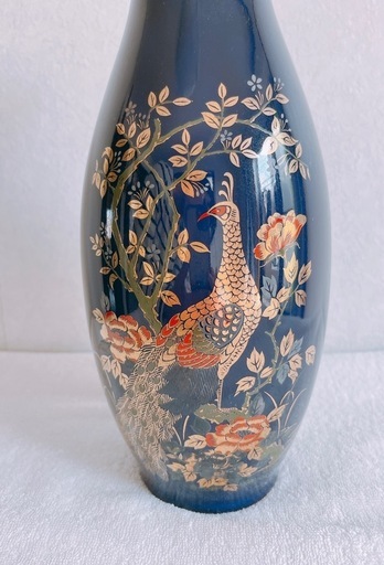 孔雀デザインの陶器花瓶 (kata) 中村公園のインテリア雑貨/小物《花瓶