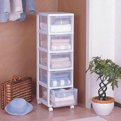 アイリスオーヤマ クリアチェスト 5段