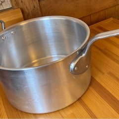 美品　業務用アルミ鍋　　片手 寸胴阿部