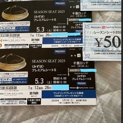 
ソフトバンクホークスVS千葉ロッテマリーンズ プレミアムシートS席 