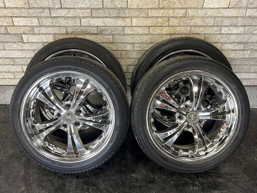 202504108225/45R18夏タイヤ社外18メッキホイールクラウンなど 202504108225/45R18夏タイヤ社外18メッキホイールクラウンなど