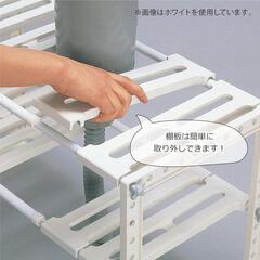 ※他サイトにて売切れ※キッチン収納/シンク下フリーラック/伸縮の画像