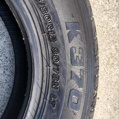 ◎軽バン軽トラＮバン等◎145/80R12 80/78N LT◎2024年製◎新品に近い状態のタイヤ◎1本のみ◎ブリヂストン◎の画像