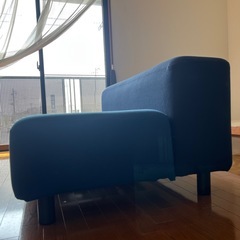 
無印良品 ソファベンチ 青の画像