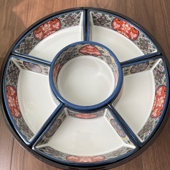 中国風 仕切り付き陶磁器皿中華食器大型 (ちゃんましぃ) 新居浜 中国風 仕切り付き陶磁器皿中華食器大型 (ちゃんましぃ) 新居浜
