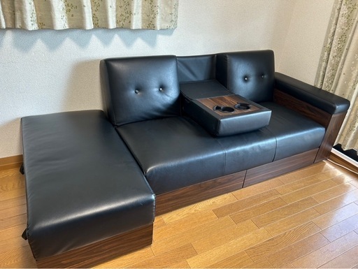 ソファー　合皮　収納　ベッド