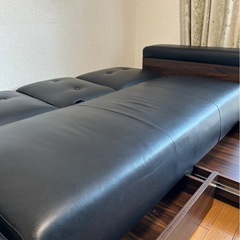 ソファー　合皮　収納　ベッドの画像