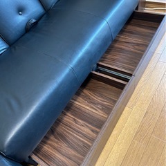 ソファー　合皮　収納　ベッドの画像