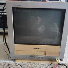 中古品シャープ15型ブラウン管テレビビデオ（チューナー付き）