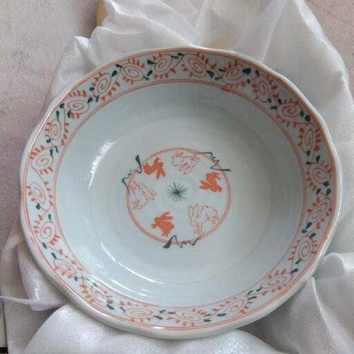 新品未使用九谷焼21.5cm 皿 (あるかん) 茶所の食器《和皿》の