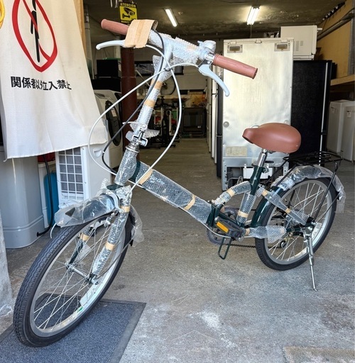 札幌市内配送可 未使用 TOP ONE トップワン 20インチ 折りたたみ自転車 6段変速  グリーン系