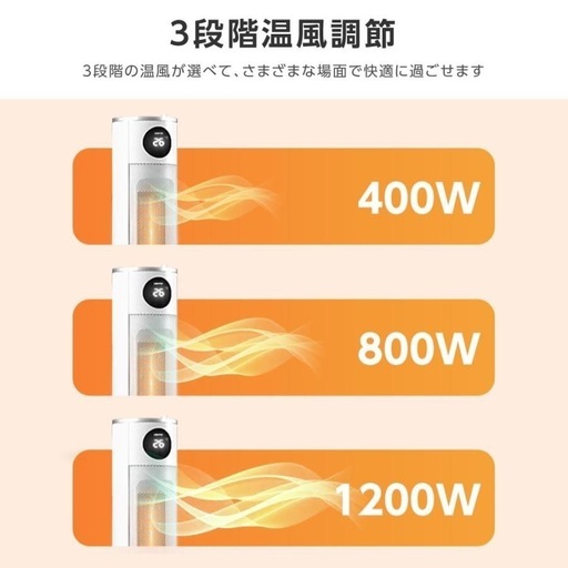 セラミックファンヒーター加湿付き
