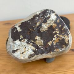 ［開運］天然石 亀 木製台座付き 希少 アンティーク H12cmの画像