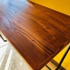 【武蔵小山店】 クラッシュゲート　関家具　ノットアンティークス　crush gate knot antiques LAN ラン　デスク　パイン古材仕様 90cm パイン材　古材　検　ビンテージ　アンティーク　desk vintage antique iron アイアン　男前家具　インダストリアル　industrial の画像