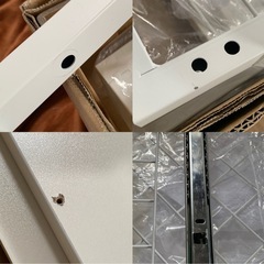 47m 山善(YAMAZEN) レンジラック 【全体耐荷重70kg】 幅56×奥行45.5×高さ88.5cm 2口コンセント　ラック ホワイト EKR-55L y041710m の画像