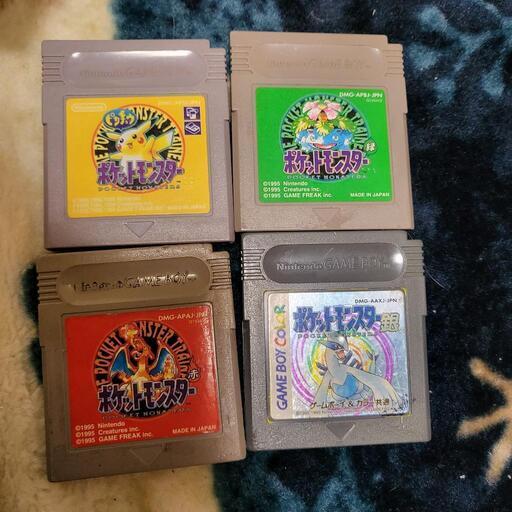 任天堂 GB ポケットモンスター 赤 緑 銀 ピカチュウ ソフト 任天堂 GB ポケットモンスター 赤 緑 銀 ピカチュウ ソフト