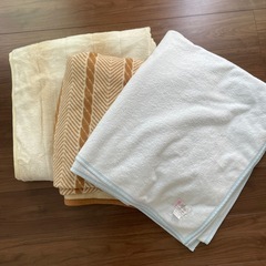 （終了） 冬用布団関係のもの3点セット　敷きパッド　毛布　