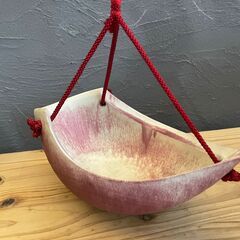 志氏野　花器　花瓶　陶器　幅23.5cm奥行13cmの画像