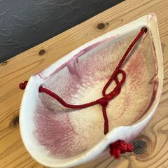 志氏野　花器　花瓶　陶器　幅23.5cm奥行13cmの画像