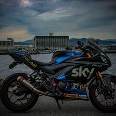 【低走行、状態良好、社外品付属品多数】 YAMAHA YZF-R25 SkyColor 2021の画像