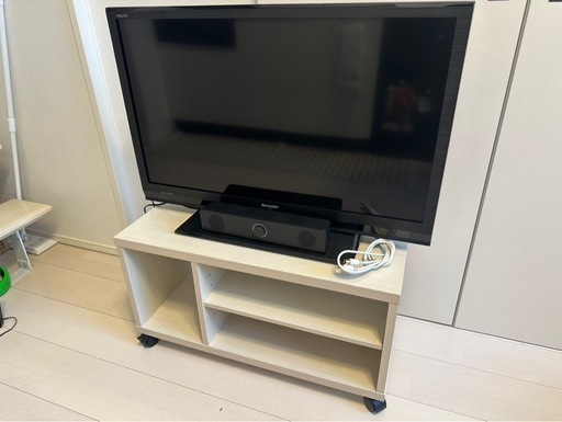 「値下げ交渉可」テレビ台・スピーカー付き【美品】32型AQUOS液晶テレビ