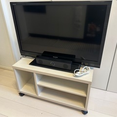 「値下げ交渉可」テレビ台・スピーカー付き【美品】32型AQUOS...