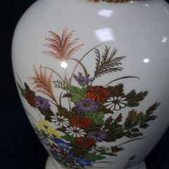 [6/14まで]白薩摩焼　花瓶　錦江陶芸　高さ約25.5cm　#015の画像