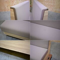 ≪zyt2062ジ≫ ITOKI/イトーキ knot work/ノットワーク ハイバックソファ ⑤ 幅150cm 全高120cm 収納付/防災/カフェ/ラウンジ/レストラン/中古家具/宮城県仙台市 70403-01の画像