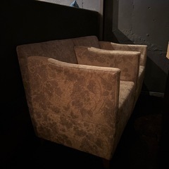 ヴィンテージ　ボタニカル柄　ソファ2台セット③の画像
