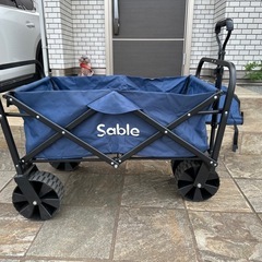 受付終了済み【美品】アウトドアワゴン　３輪　sable ネイビー の画像